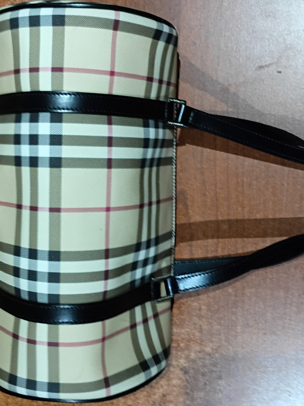 Burberry Nova Check Barrel Bag with Black Straps - Picture 7 of 15